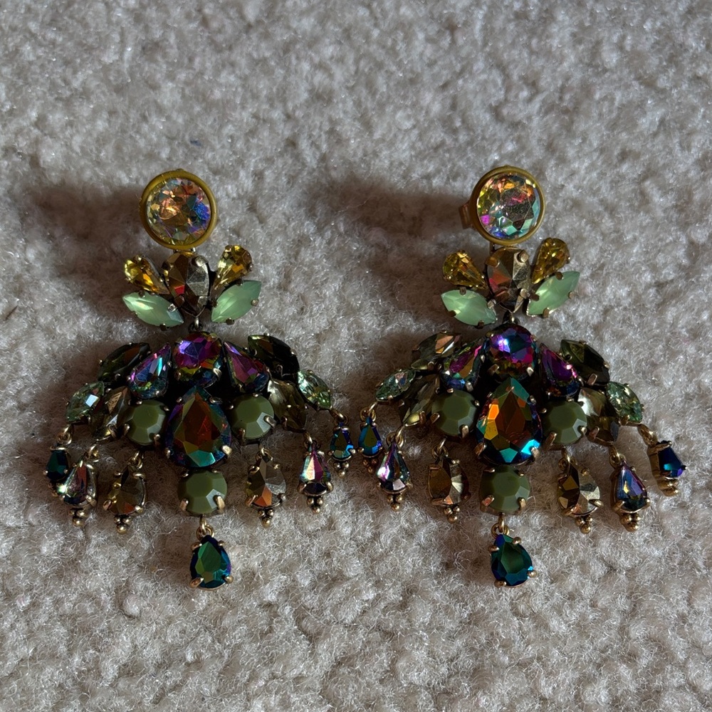 J. Crew Iridescent Crystal Earrings